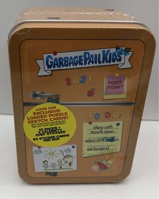 2021 Topps Garbage Pail Kids Series 1 Food Fight Blaster Box Orange Tin - Image 1 of 4