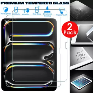 2x for New Apple iPad Pro 11" (M4) 2024 Genuine TEMPERED GLASS Screen Protectors - Picture 1 of 5