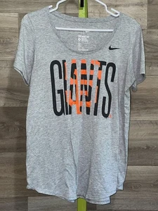 San Francisco Giants Shirt Womens Medium Gray MLB Baseball Nike Athletic Cut Tee - Picture 1 of 6