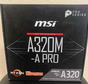 Placa madre MSI A320M-A Pro AMD A320 AM4 Micro ATX DDR4-SDRAM Ryzen—ENVÍO GRATUITO - Imagen 1 de 11