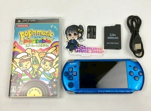 Consola Sony PSP-3000 Azul Vibrante Rango A Nueva Batería Cable USB Juego de Memoria 0515 - Imagen 1 de 20