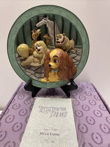 Disney Lady and the Tramp "He's A Tramp" Coleccionable 3D Placa Limitada - Imagen 1 de 15