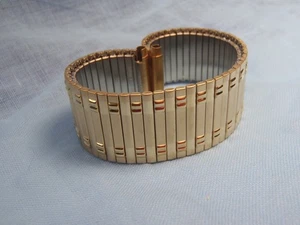 17-21mm HADLEY ROMA EXPANSION Men's Straight End Watch Band GOLD Micron New - Picture 1 of 17