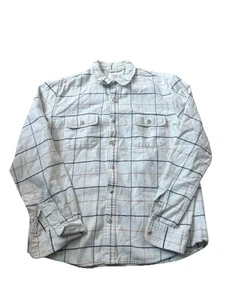 Marine Lagenlook Flanell kariert schwer Knopfleiste Outdoor Herren M Hemd - Bild 1 von 6