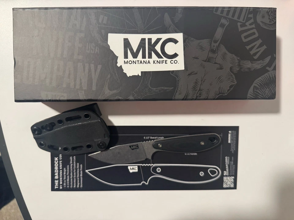 🔥Nuevo🔥MKC Badrock EDC Montana Knife Company Magnacut Acero Inoxidable Foto 1 de 1