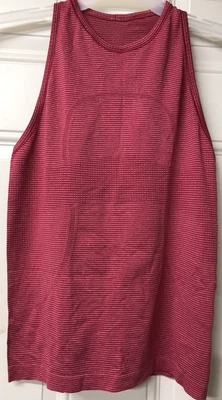 Lululemon size 8 Run Swiftly Tech Tank Tonka Stripe Heathered BumbleBerry W1H03S Foto 1 de 4