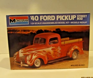 Monogram '40 Ford Pickup Street Rod Maßstab 1:24 OB einige Teile versiegelt, komplett - Bild 1 von 9