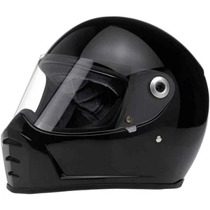 Biltwell Lane Splitter Mens Motorcycle Helmets - Gloss Black - Small - Picture 1 of 4