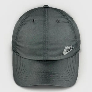 NIKE Laufmütze schwarz mit Metall Swoosh Logo leichte sportliche Baseballkappe - Bild 1 von 12