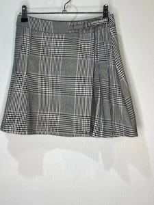 Glassons Skirt Womens Size 6 Black And White Plaid Pleated Mini - Free Postage - Bild 1 von 9