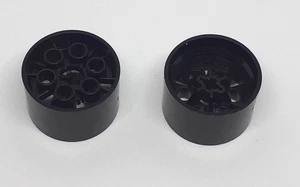 2 x Lego® Technic Rad Felge 4266 mit Kreuzloch schwarz 20x30 - Picture 1 of 1