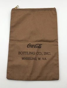 Vintage Coca Cola Zipper Canvass Bag Wheeling , W.Va. - Picture 1 of 6
