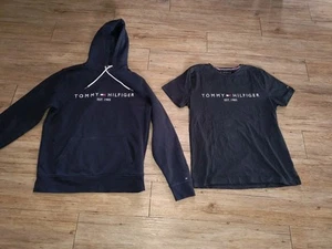 Tommy Hilfiger Hoodie Und Shirt Schwarz Neuwertig - Bild 1 von 6