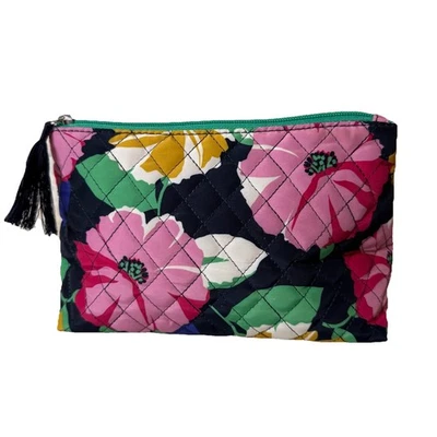 MODELLA Makeup Cosmetics Bag Zip Tassel Pouch Floral Colorful Organizer Travel - Image 1 of 4