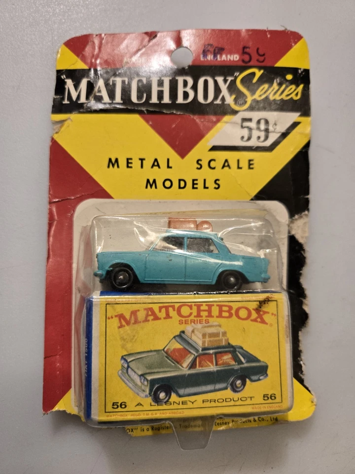 1964 VINTAGE MATCHBOX SERIES #56 FIAT 1500 NEW W/ BOX  IN ORIGINAL PACKAGING!!! - Image 1 of 1
