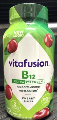 Vitafusion B12 Gummy Vitamins Extra Strength 3000 MCG, Cherry, 170 Ct EXP 03/27 - Image 1 of 4