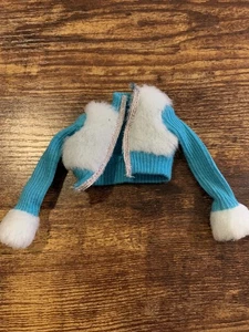 Mattel My Scene My Bling Bling Barbie Doll Blue Faux Fur Knit Jacket - Picture 1 of 2