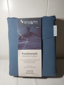 KOOLABURRA by UGG Sheet Set Twin XL Dark Blue Koolawash NWT - Picture 1 of 8