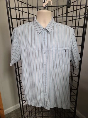 North Face Shirt Men's Size Large Short Sleeve Zip Pocket Casual Shirt - Image 1 of 4