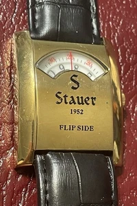 NEU Vintage STAUER "1952 FLIP SIDE" (24869) HERREN ARMBANDUHR Armbanduhr 3 ATM  - Bild 1 von 8