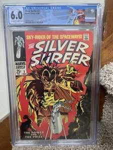 Silver Surfer 3- CGC 6.0, etiqueta personalizada, 1st Mephisto 1968 🔥🔑 - Imagen 1 de 3