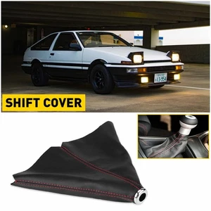 Shift Knob Shifter Boot Cover Gear Black Suede Red Stitch For Honda USA EXC - Bild 1 von 10