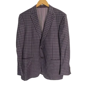 Ermenegildo Zegna blazer sport coat men 54R purple plaid wool silk Italy $3,890 - Picture 1 of 7