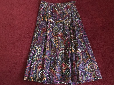 Falda y camisa vintage formada de cachemira con botones para mujer talla 14 100 % rayón Foto 1 de 4