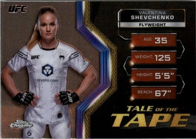 2024 Topps Chrome UFC Tale of the Tape #TFT29 Valentina Shevchenko - MMA - Image 1 of 2