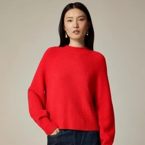 J. CREW Rollneck Sweater Supersoft Yarn Classic Cardinal Red Wool Alpaca X-Large - Picture 1 of 14