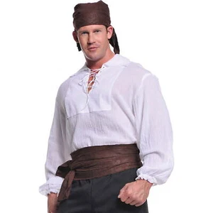 Cream Pirate Shirt Adult Halloween Costume UR29300 - Picture 1 of 1