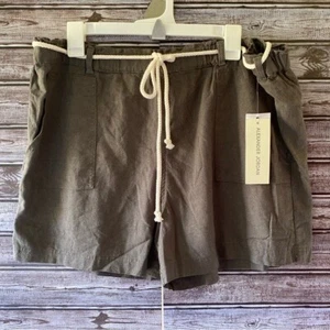 Alexander Jordan Damen Shorts Gr. XL Olivgrün Leinenmischung Seil Gürtel Neu mit Etikett - Bild 1 von 8