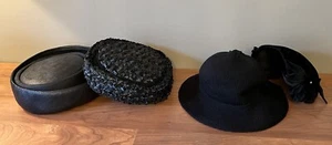 Ladies Vintage Hat Lot Of 4 40’s 50s 60s Union Made Jane Morgan - Picture 1 of 20