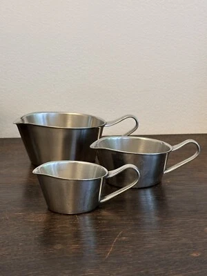 SF WMF Hotelgeschirr 3 x Saucieren Wilhelm Wagenfeld Cromargan Mid Century - Bild 1 von 4