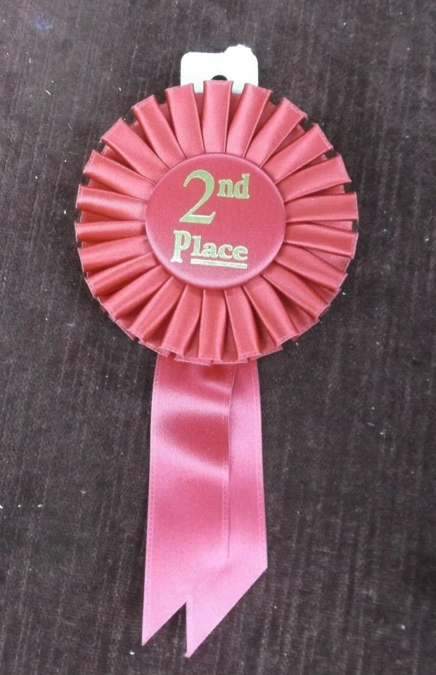 2ND PLACE CENTER Rosette RIBBON 红色 — 第 1/1 张图片