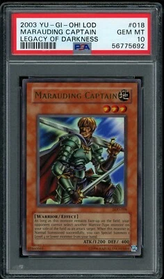 Yugioh Marauding Captain LOD-018 PSA 10 GEM MINT POP 4 - Image 1 of 2