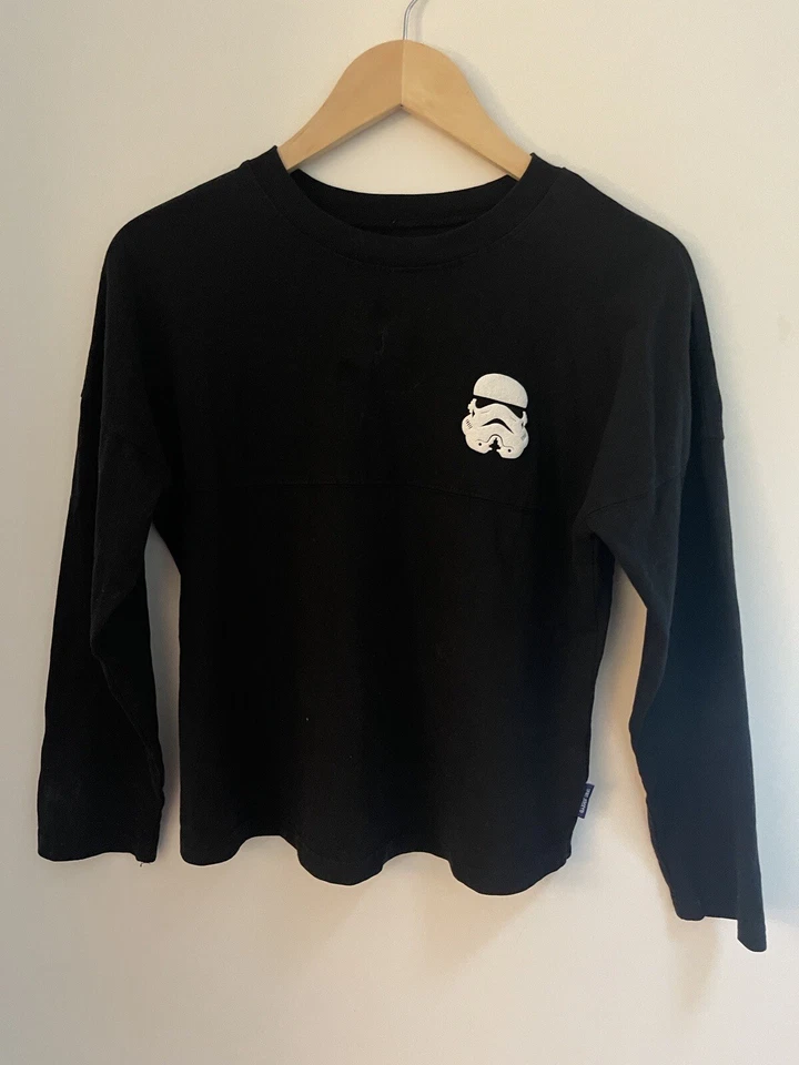 Disney Star Wars Kids Boys Solid Black 100% Cotton Stormtrooper Spirit Jersey L - Image 1 of 4