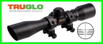 Mira telescópica compacta para ballesta TRUGLO 4x32 mm retícula BDC 1" anillos estilo tejedor TG8504B3 Foto 1 de 3