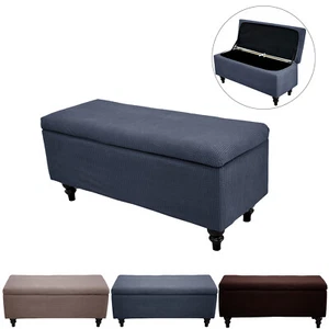 Stretch Footstool Cover Stool Ottoman Protector Storage Sofa Slipcover Rectangle - Picture 1 of 10