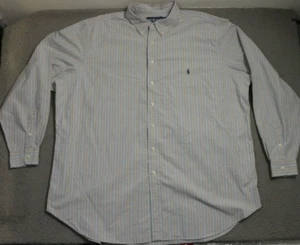 Vintage Ralph Lauren Button Up Shirt Mens 3XLT  Tall Classic Fit Striped - Picture 1 of 13