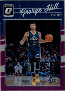 2016-17 Donruss Optic Purple Utah Jazz Basketball Card #51 George Hill