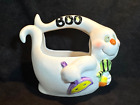 Wcl Porcelain Ghost Boo Handled Candy Dish Bowl