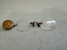 Antique Shur On Prince Nez 10k Gold Filled Spectacles w/ Retractable Chain