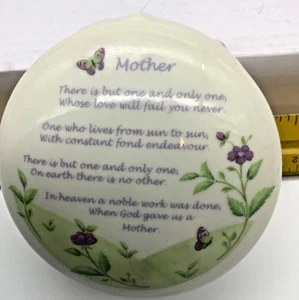 Belleek Trinket Box Mother Poem Fine China Celtic Knot Shamrock Design - Picture 1 of 5