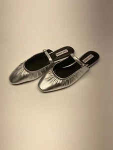 Steve Madden Gisele Mary Jane Damen-Pantolette Silber Größe 10 - Bild 1 von 9