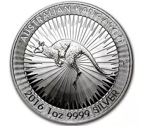 1oz .9999 silver coin Kangaroo, Perth Mint, Uncirculated in cello pvc pouch - Picture 1 of 5