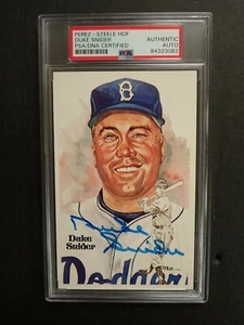 DUKE SNIDER DODGERS AUTOGRAPHED PEREZ-STEELE HOF CARD - PSA/DNA ENCAPSULATED - Picture 1 of 5