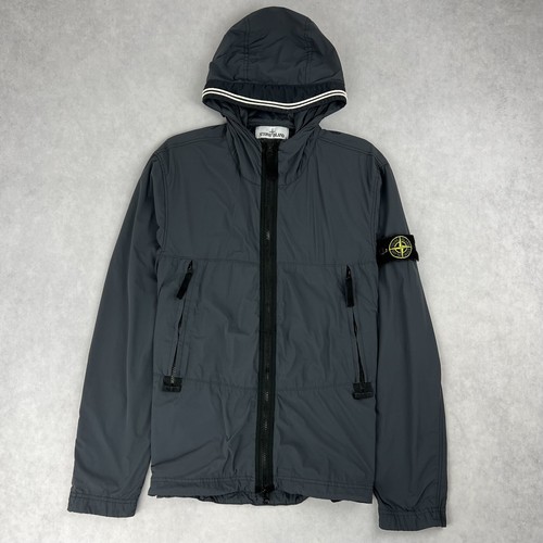 Stone Island Skin Touch Nylon TC Giacca Cappotto Grigio Piccolo 2460