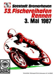 1987 Bremerhaven Motorcycle Race - Promotional Advertising Magnet - Picture 1 of 2