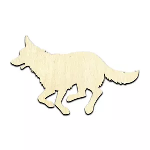 German Shepherd Dog Puppy #3 Laser Cut Out Unfinished Wood Shape Craft Supply - Picture 1 of 6